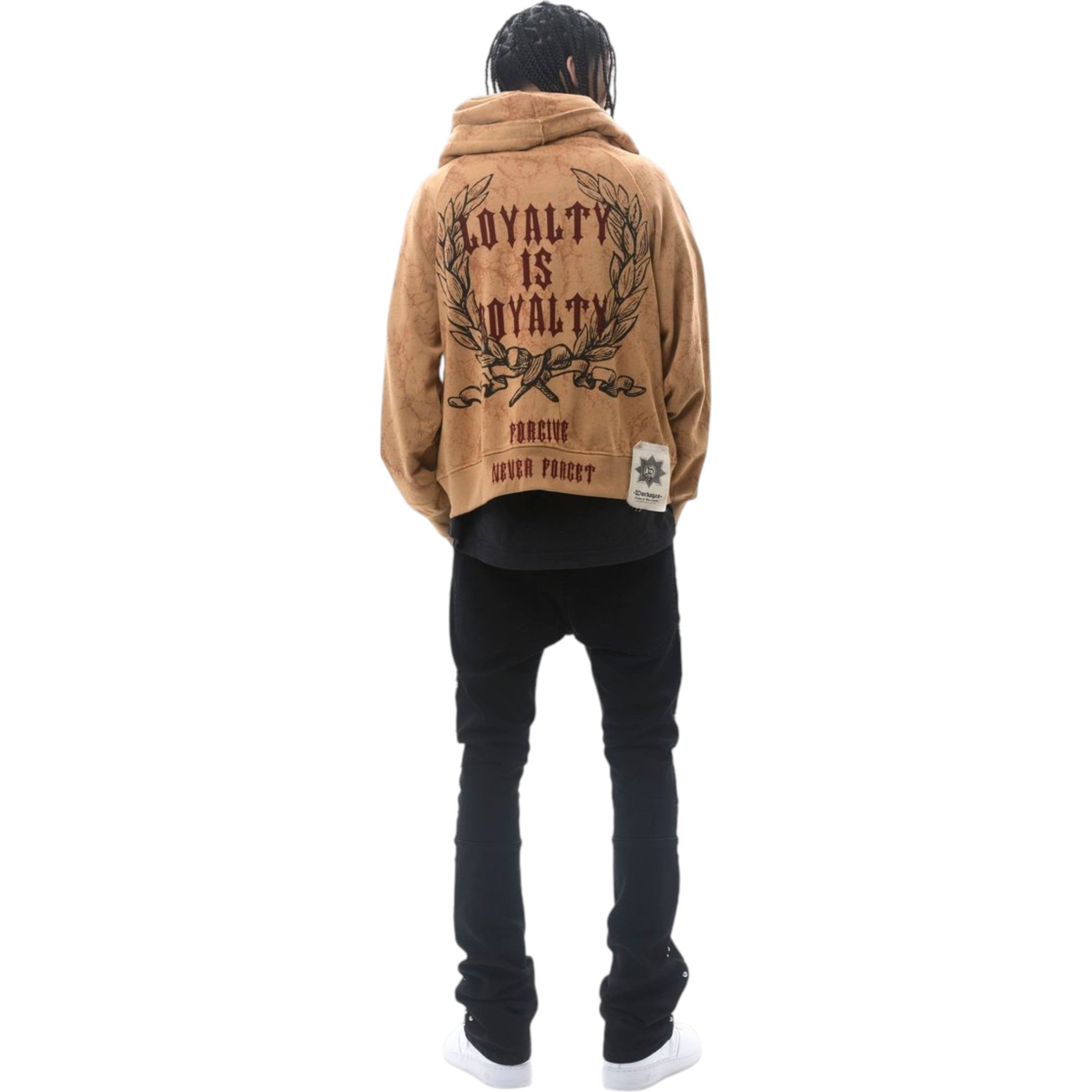 Men's  Zip Up Fleece Hoodie Loyalty Is Royalty In Timber
