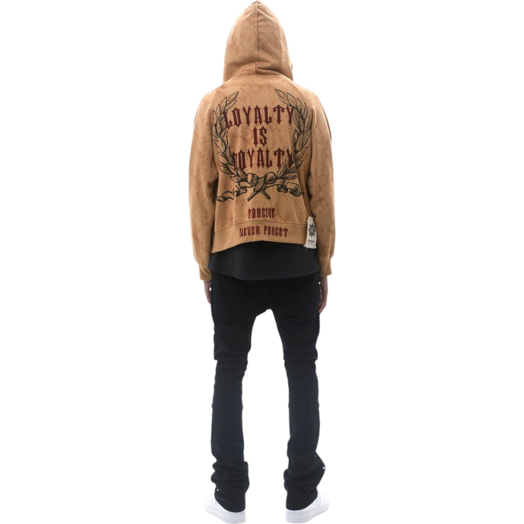 Men's  Zip Up Fleece Hoodie Loyalty Is Royalty In Timber