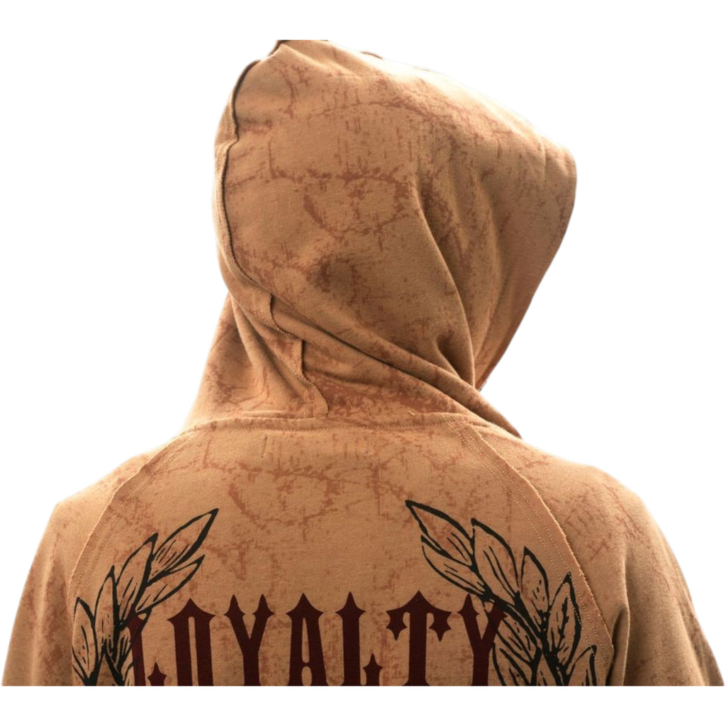 Men's  Zip Up Fleece Hoodie Loyalty Is Royalty In Timber