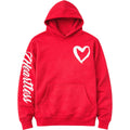 Men's Fleece Hoodie Heartless In Red