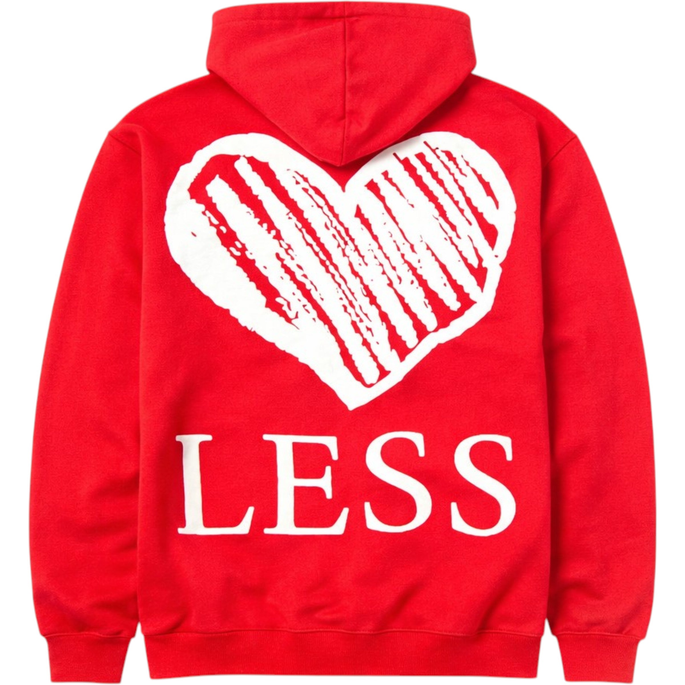 Men's Fleece Hoodie Heartless In Red