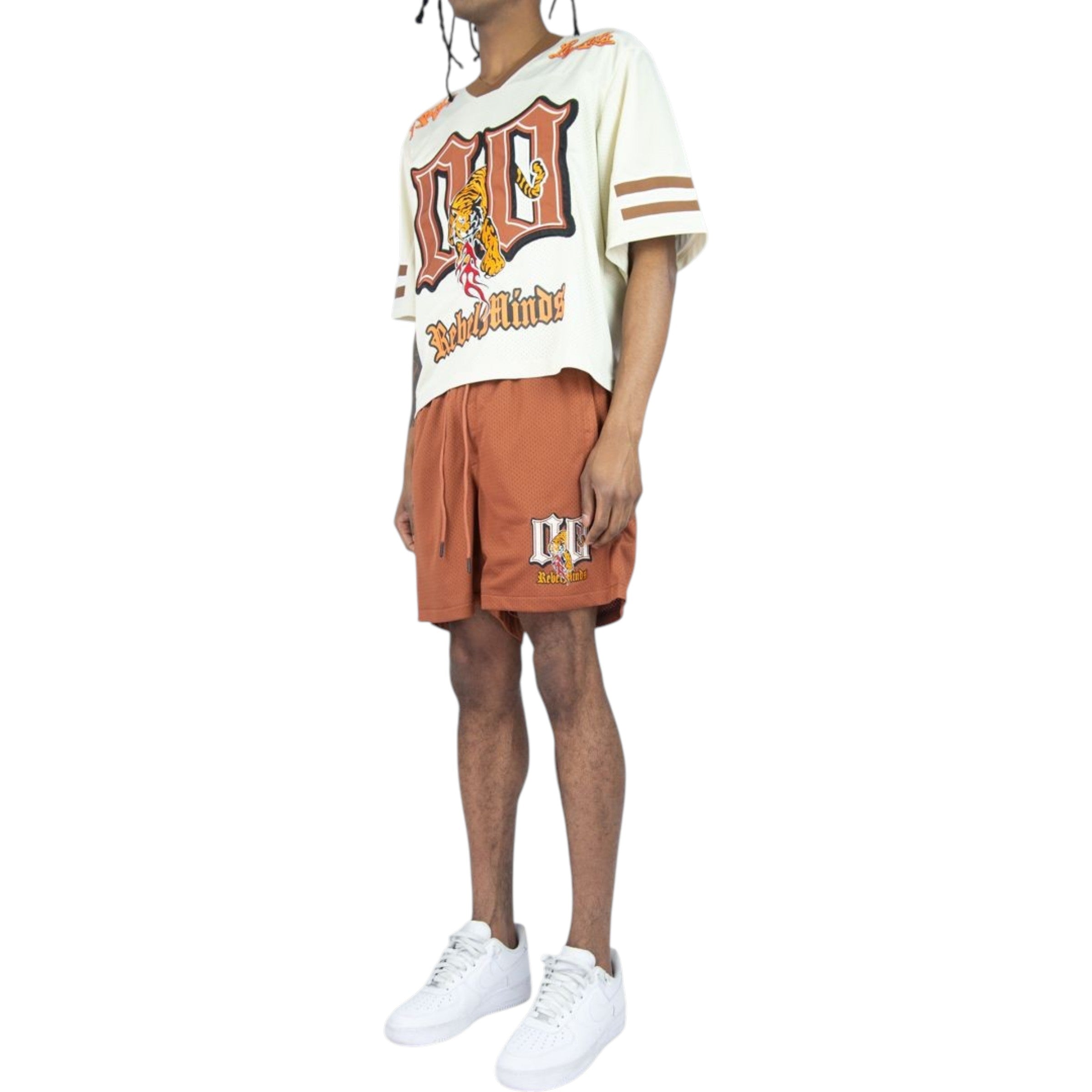 Men's Tiger Mesh Shorts in Brick Brown