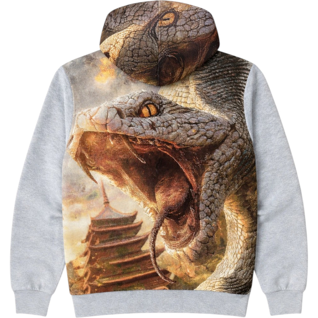 Men's Saint Snake Tapestry Fleece Hoodie In Grey