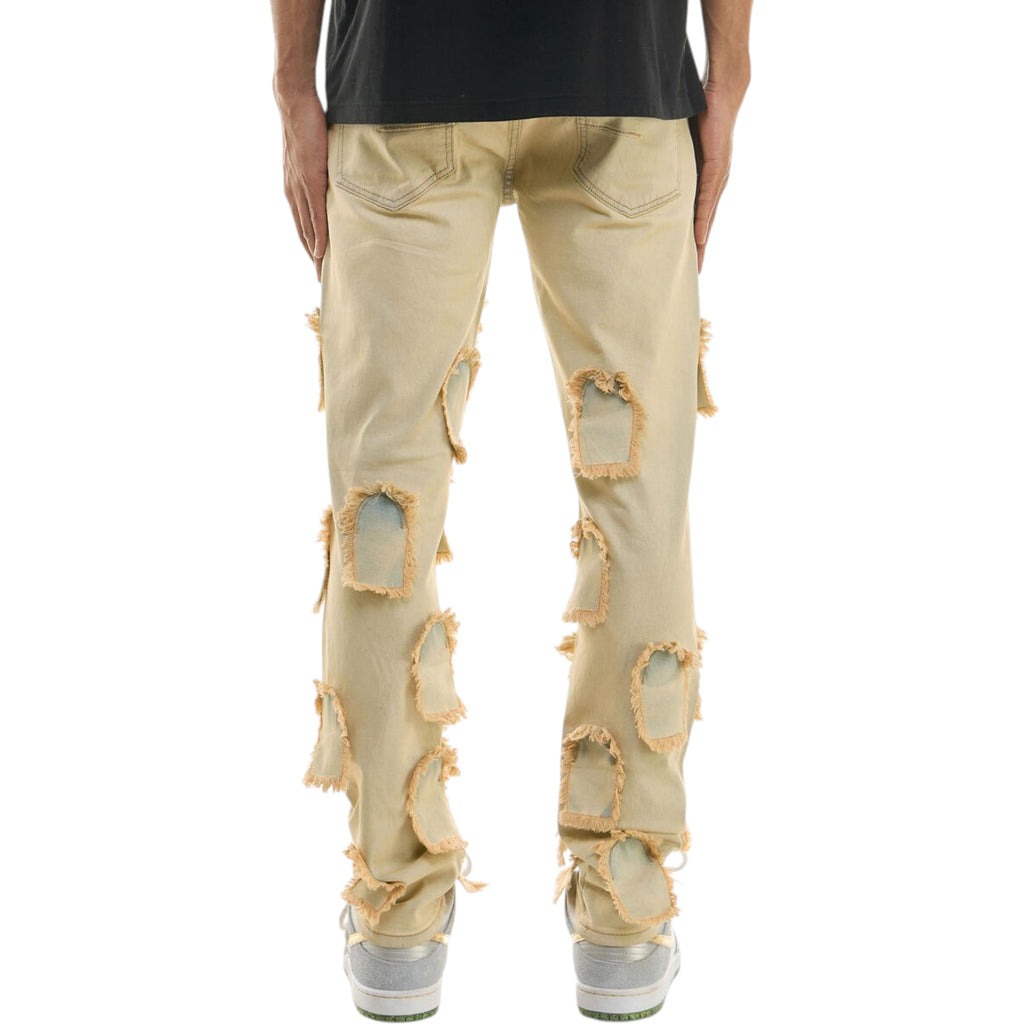 Men's Skinny Fit Flying Patched Denim In Blue