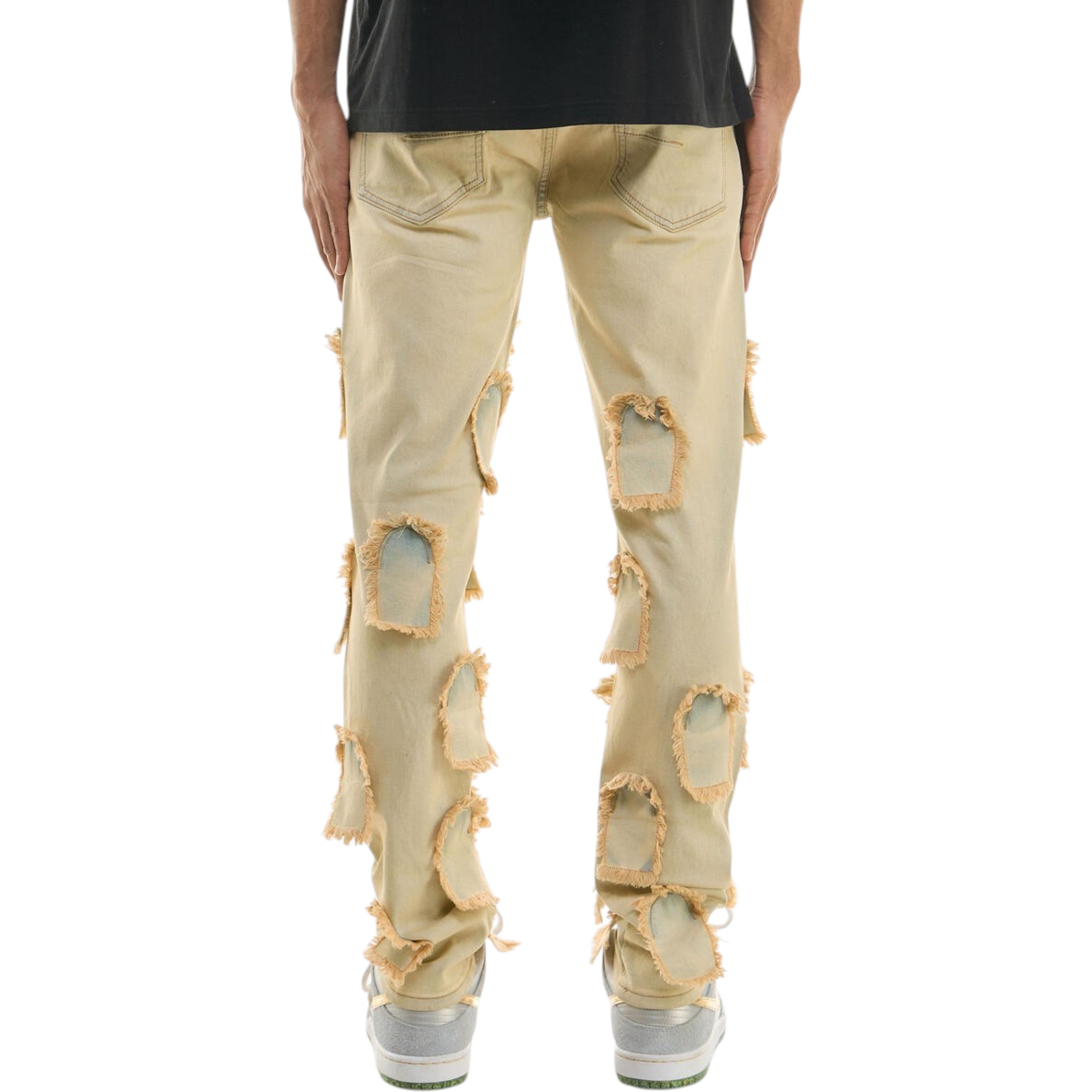 Men's Skinny Fit Flying Patched Denim In Blue