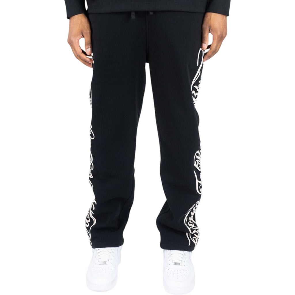 Men's Fleece Sweatpants Blessed In Black