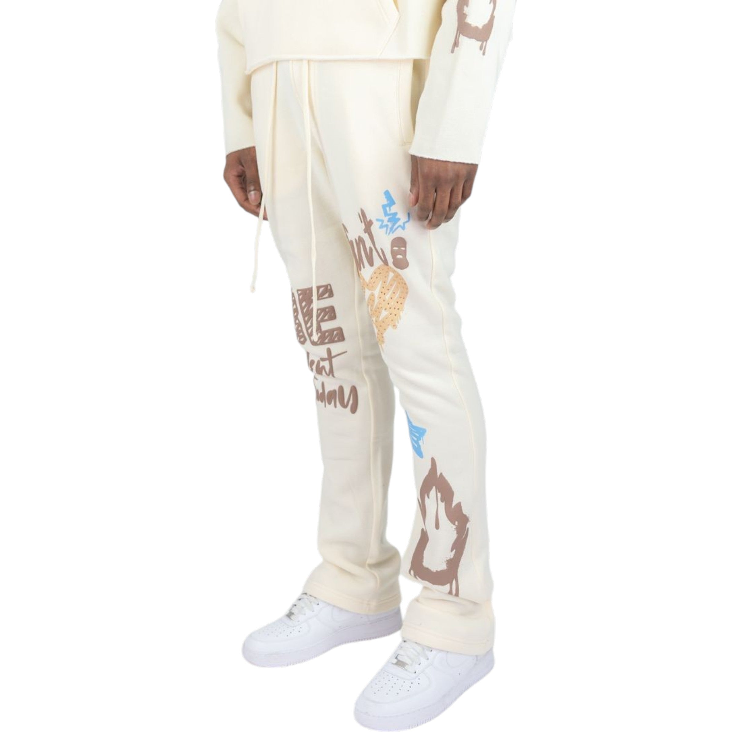 Men's Can't Be Stacked Fleece Sweatpants In Cream