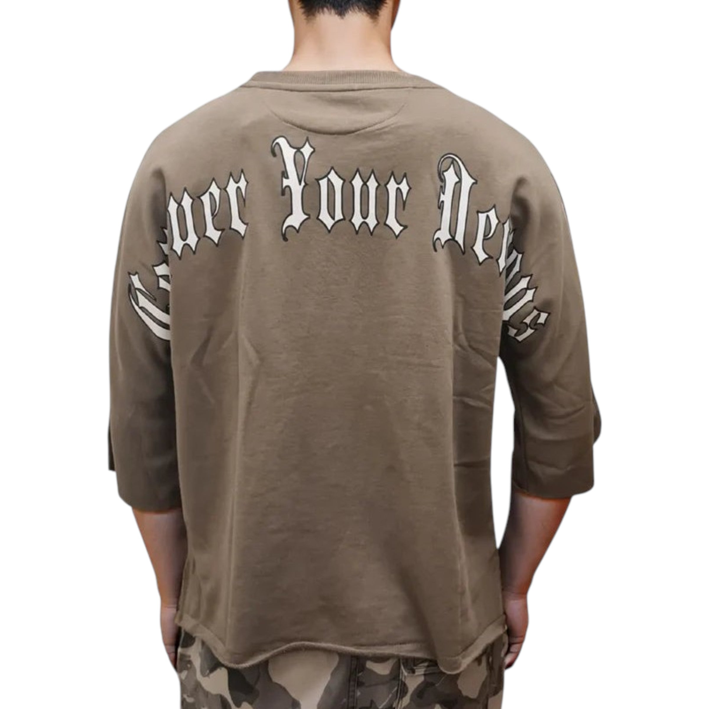 Timeless Cropped Oversized Tee In Harvest Brown
