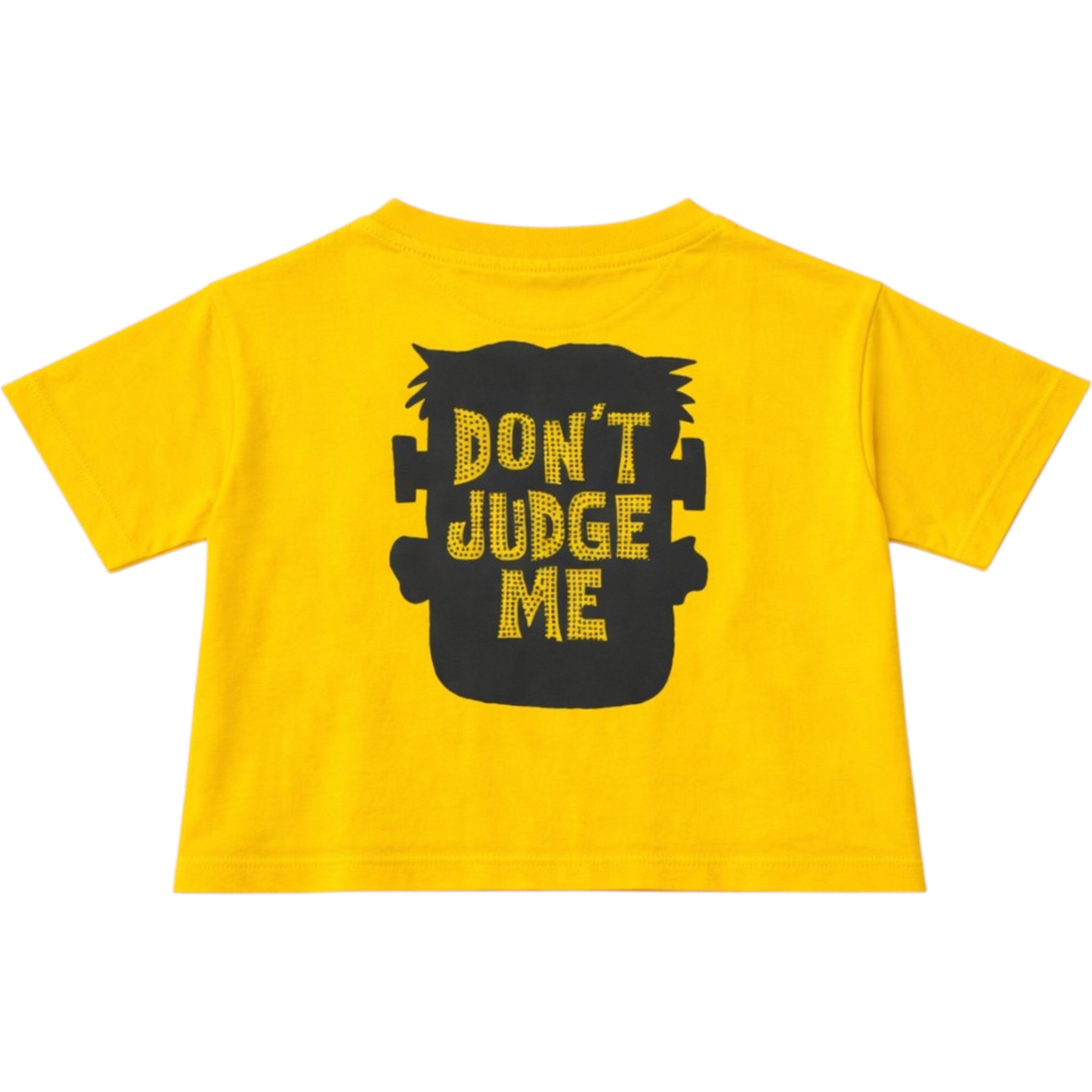 Kids Built Different Cropped Tee In Yellow
