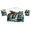 Freedom Premium Cropped Oversized Tee In White