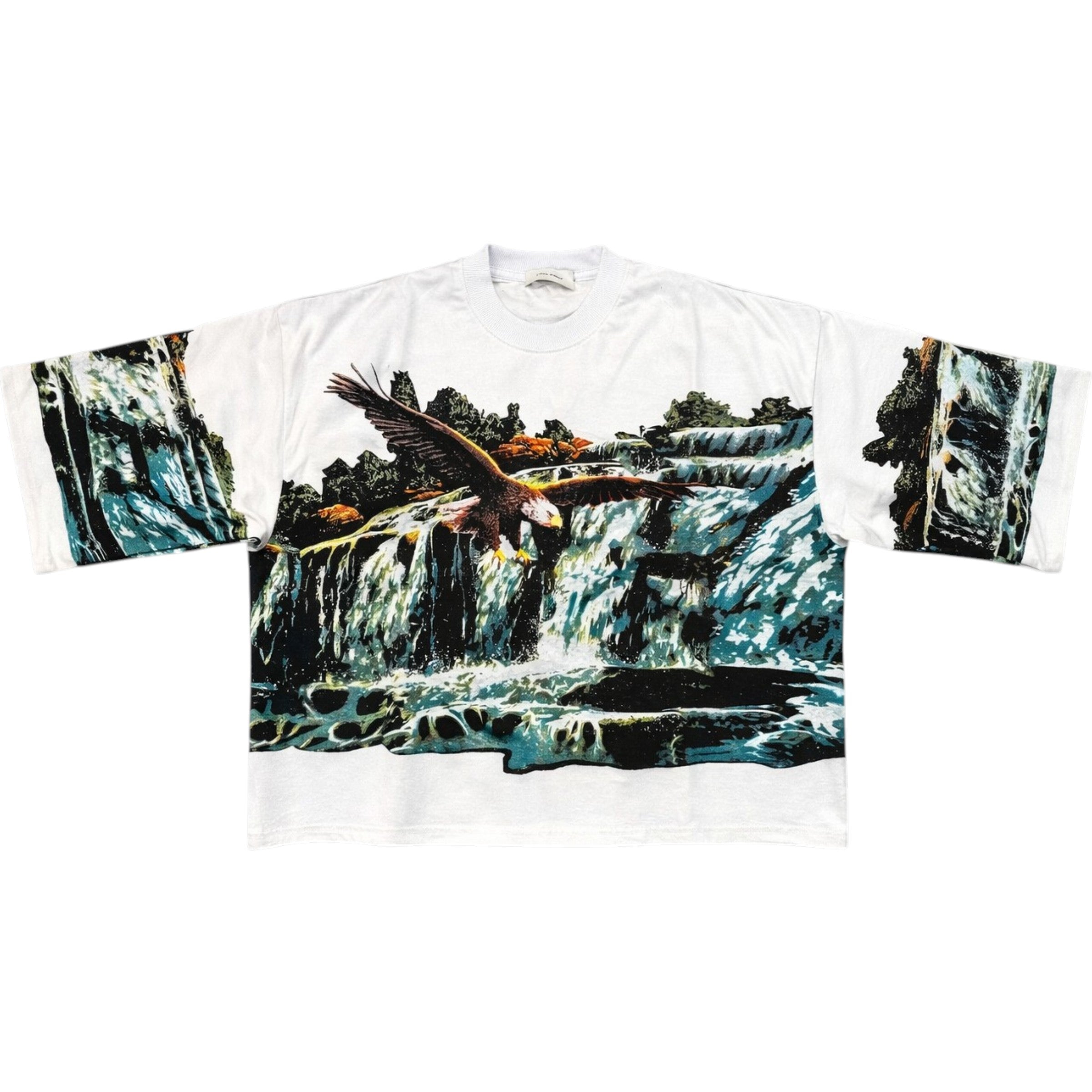 Freedom Premium Cropped Oversized Tee In White