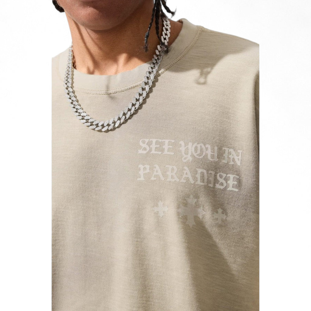 SYIP Inside Out Premium Tee In Cream Wash