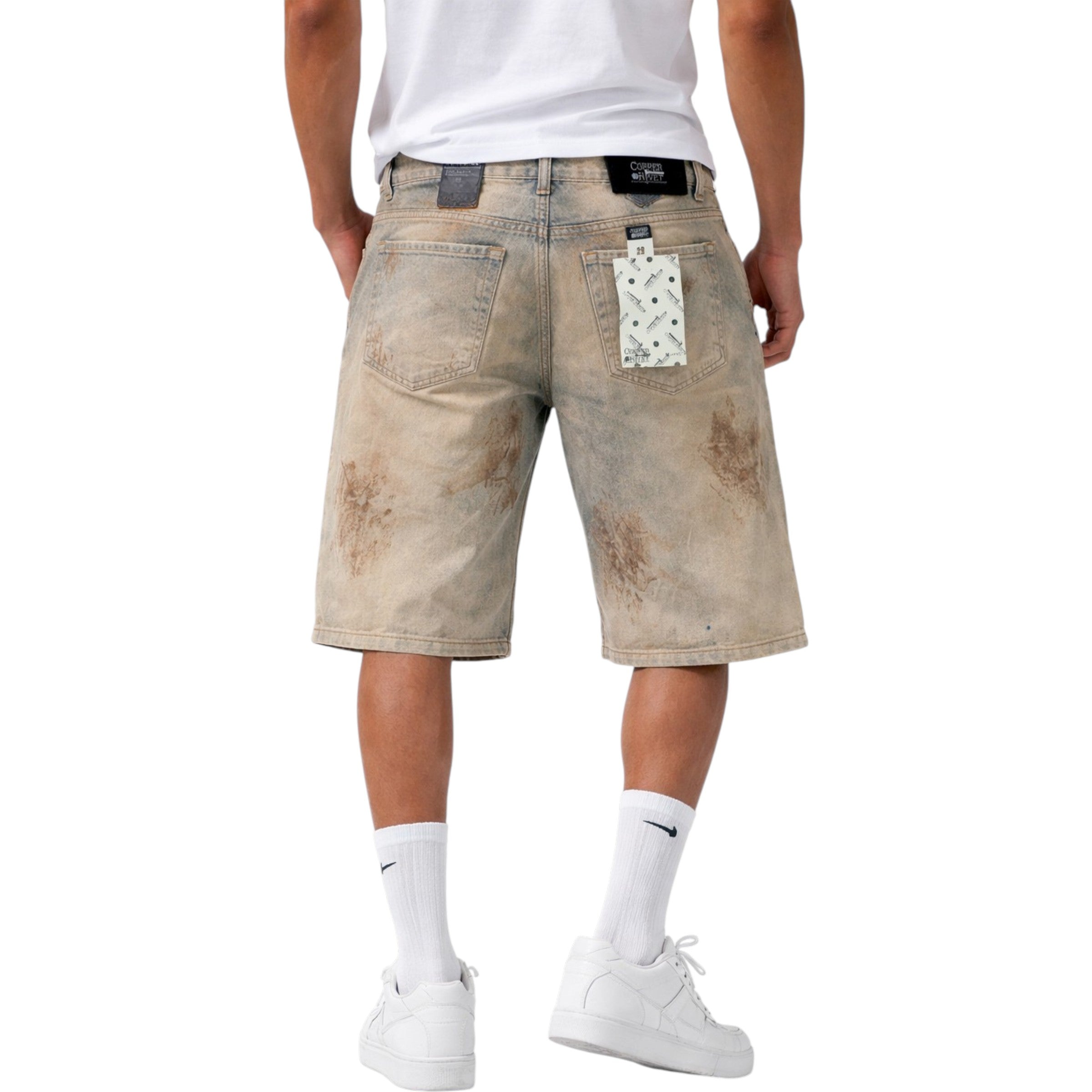 Men's Rip & Repair Relax Fit Denim Shorts In Dirt Wash