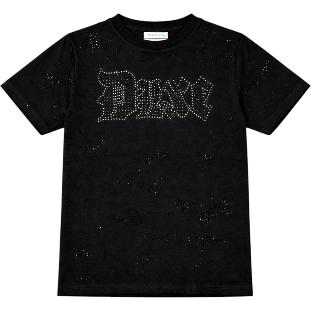 Kids Crystalized DLXE Rhinestone Tee In Black