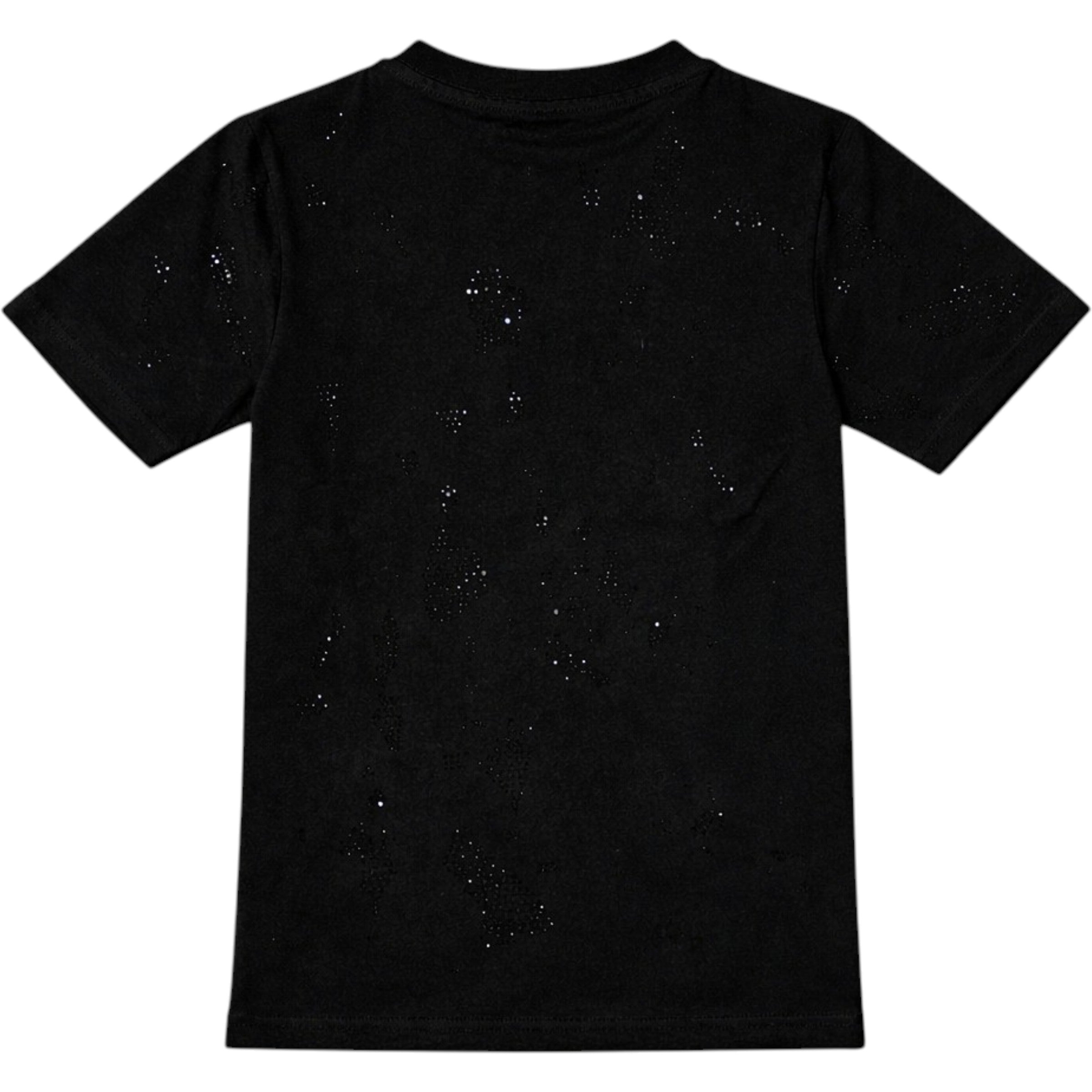 Kids Crystalized DLXE Rhinestone Tee In Black