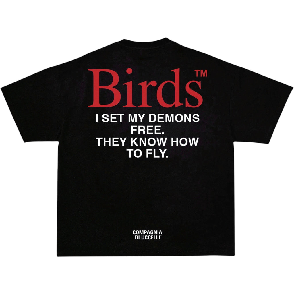Set My Demons Free Premium Box Tee In Black