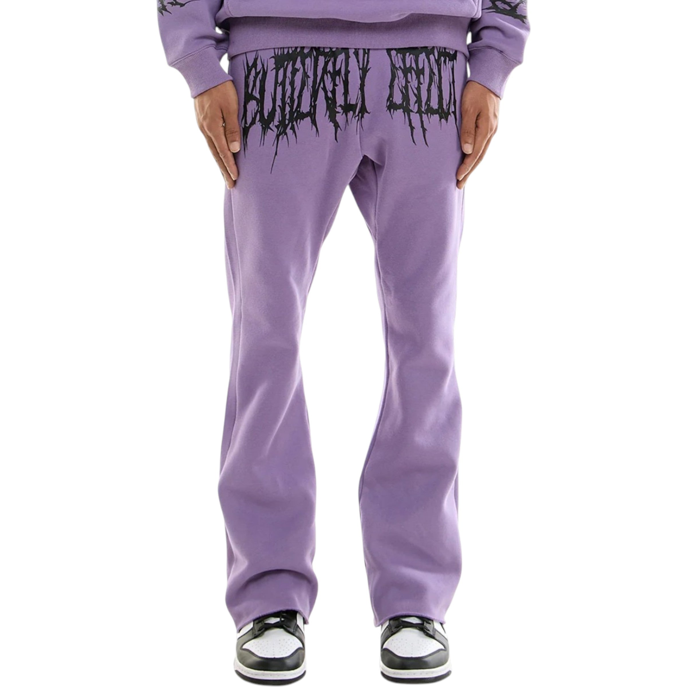 Men's Stacked Sweatpants Butterfly Effect In Purple