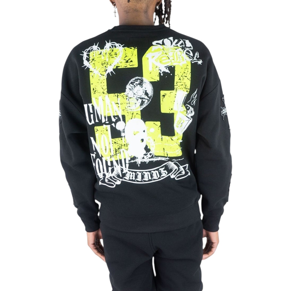 Men's Fleece Crewneck Mask 53 In Black