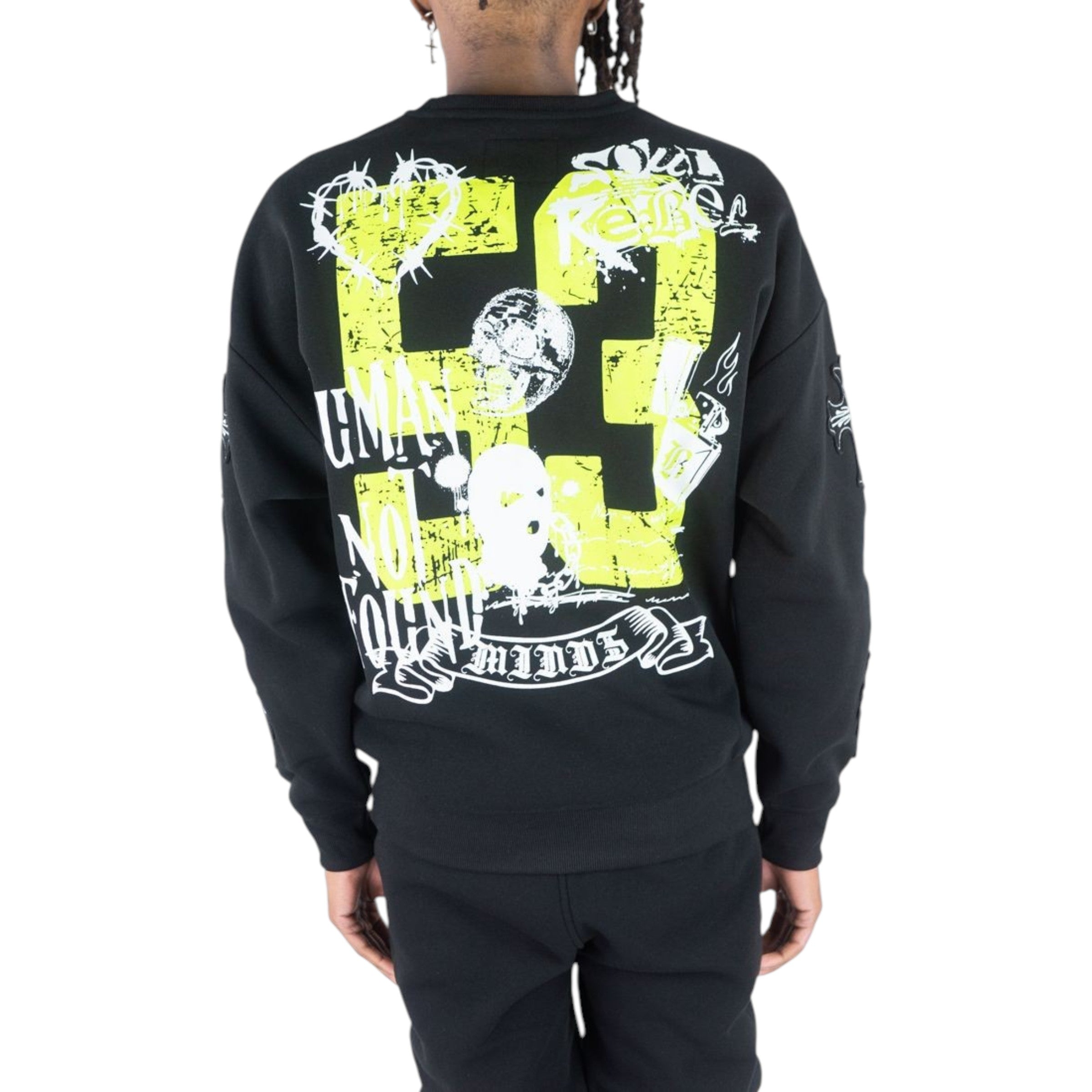 Men's Fleece Crewneck Mask 53 In Black