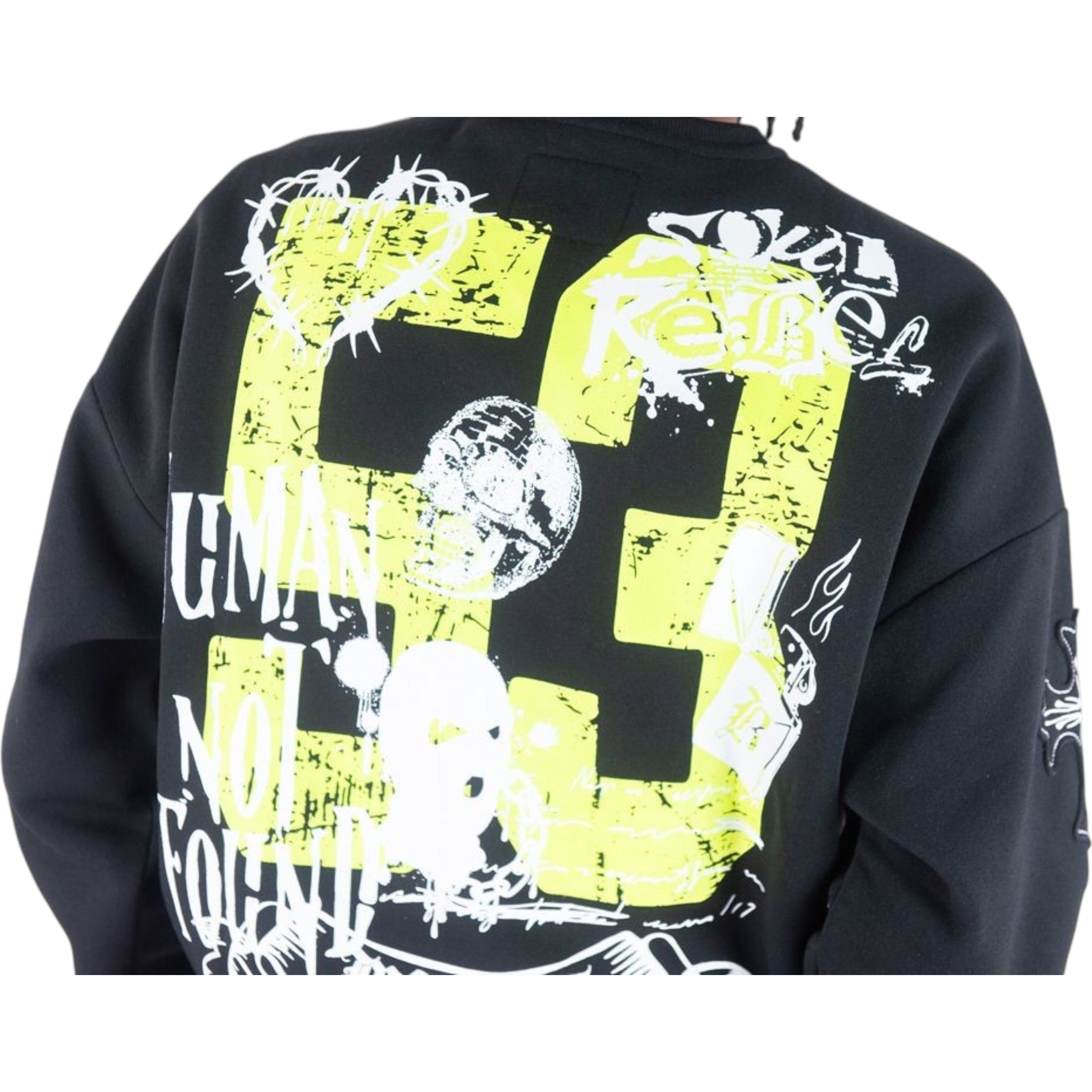 Men's Fleece Crewneck Mask 53 In Black