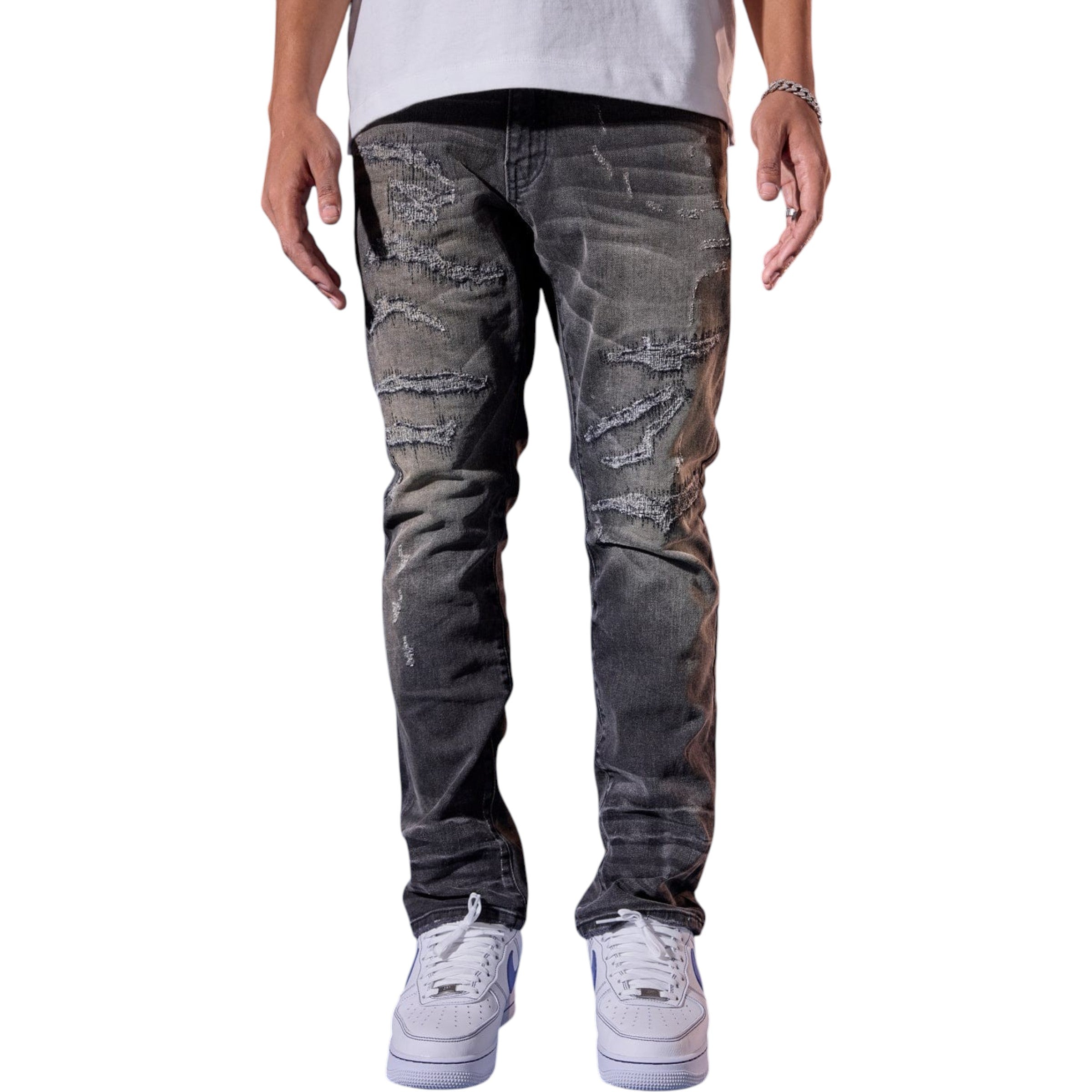 Men's Straight Fit Collins Hudson Denim In Nature Black