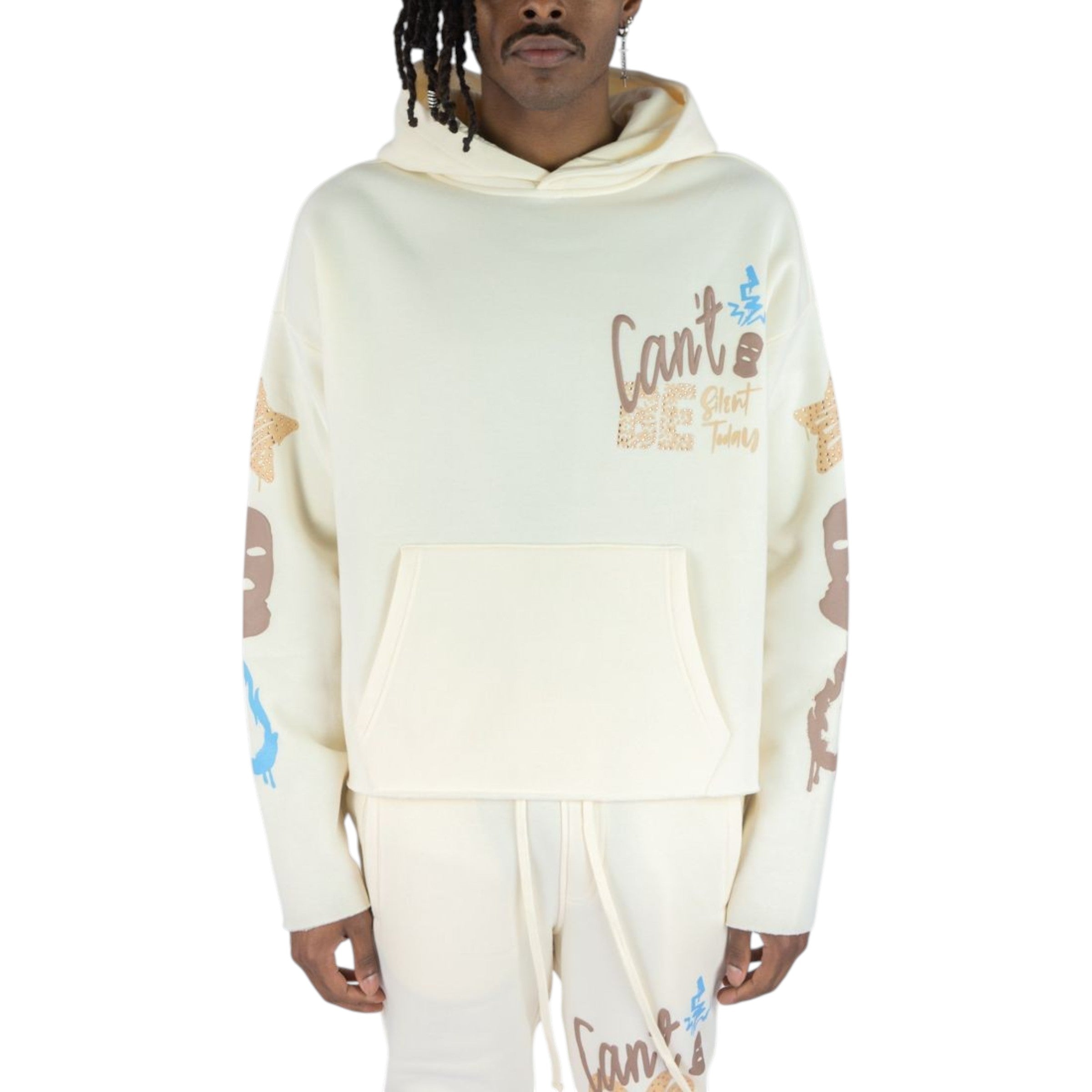 Men's Can't Be Fleece Hoodie In Cream