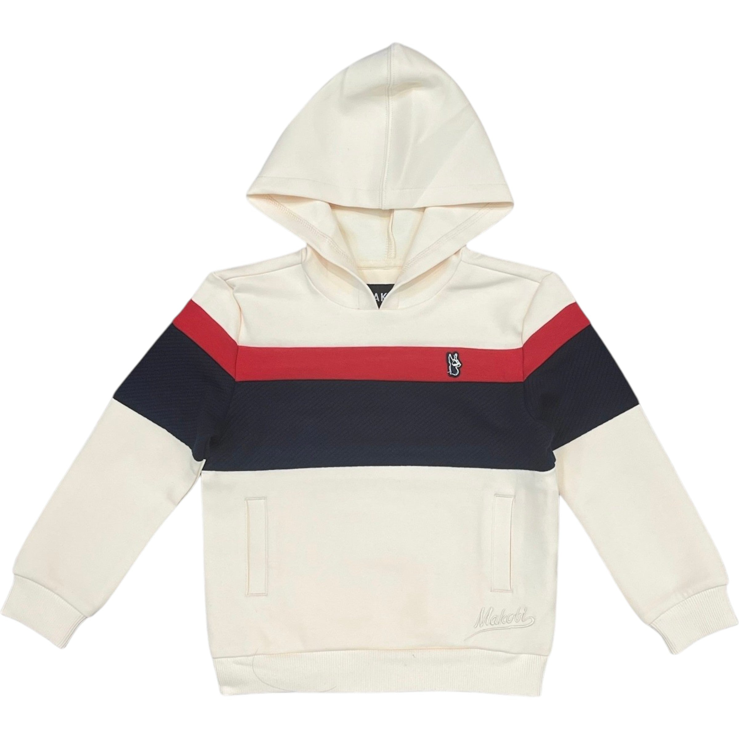 Kids Monogram Hoodie In Cream