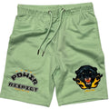 Kids Panther Mesh Shorts In Mint