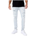 Men's Slim Fit Sean Crushed & Rolled Distressed Denim In Ice White