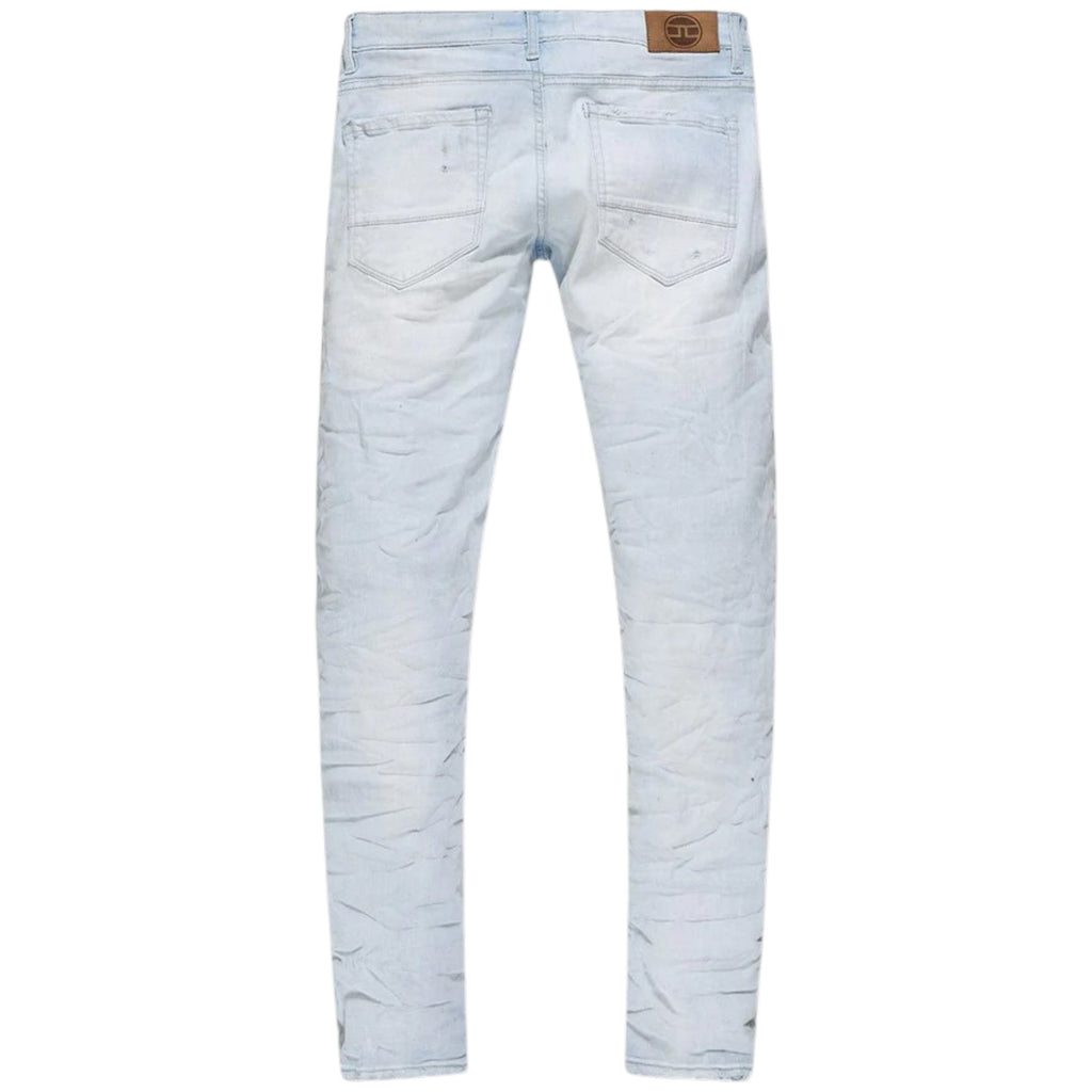 Men's Slim Fit Sean Crushed & Rolled Distressed Denim In Ice White