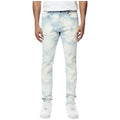 Slim Fit Spotted Bleached Denim In Bleach Wash