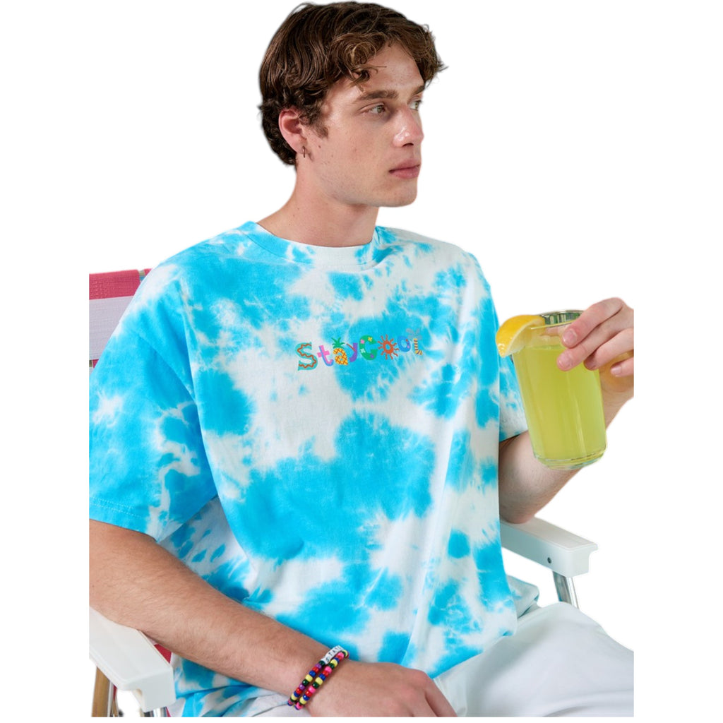 Premium Tropical Tee In Cloud Wash