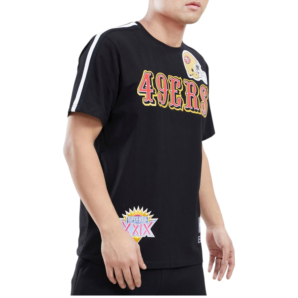 49ers Logo Pro Team Taping Tee In Black