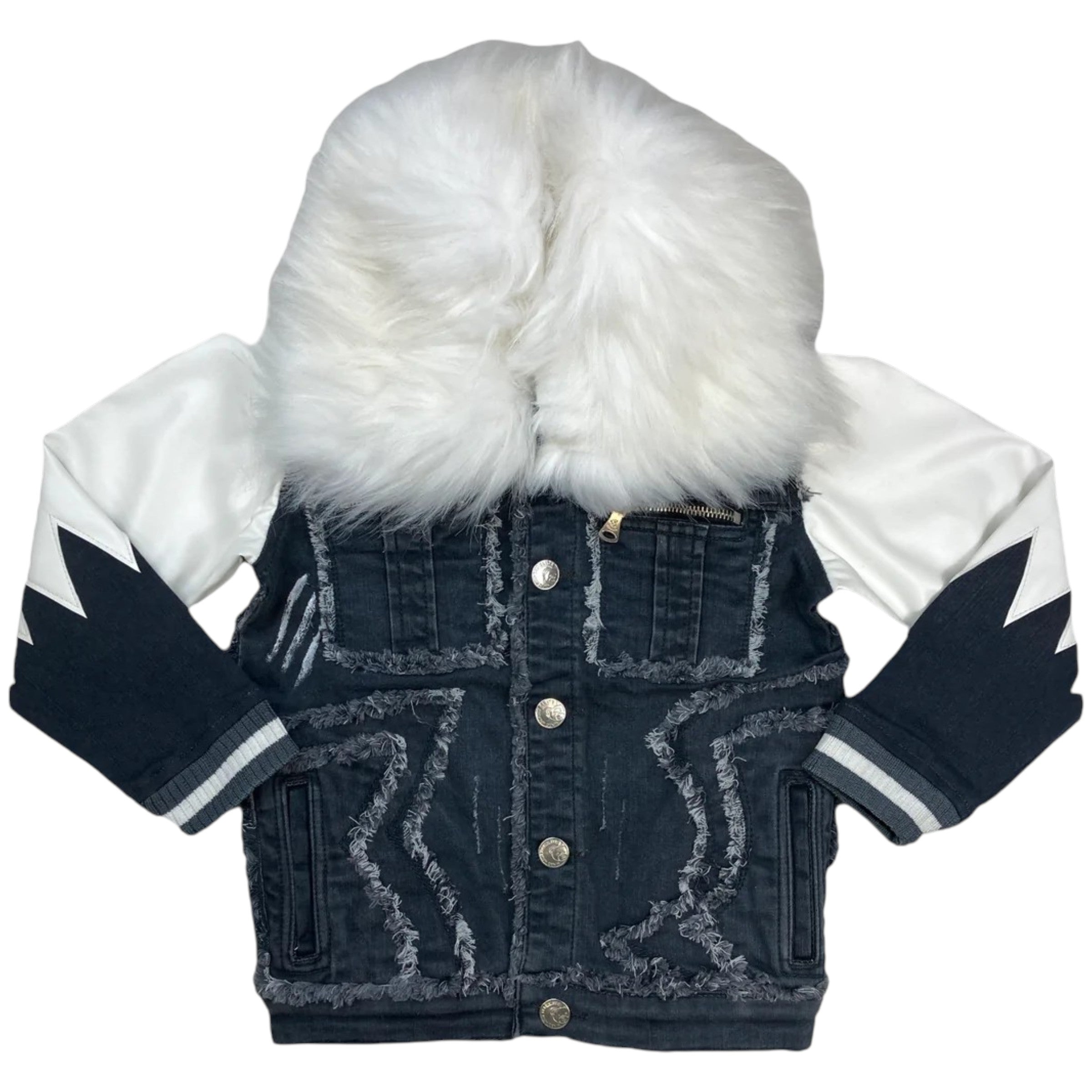 Kids Slasher Denim Jacket In Arctic Grey