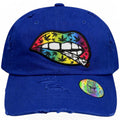 Rainbow Lips Dad Hat In Blue