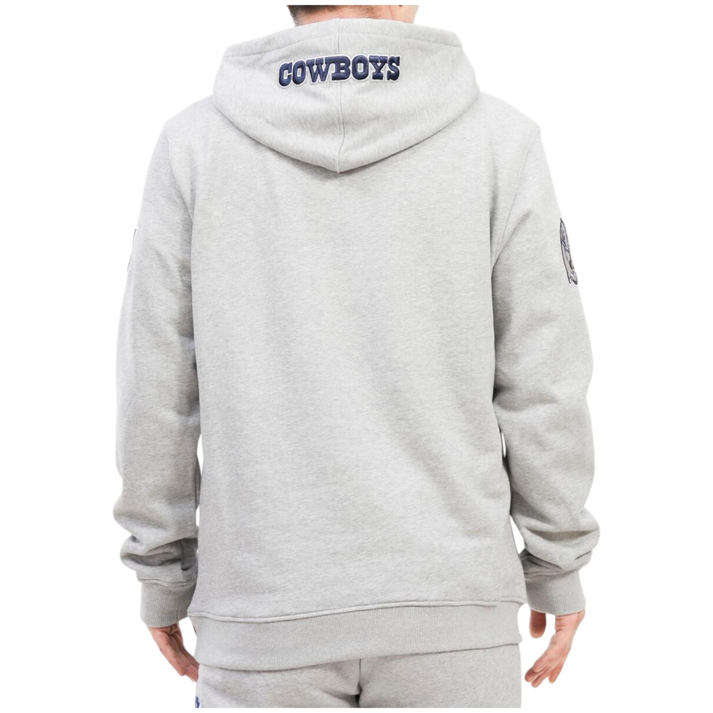 Dallas Cowboys Old English Pullover Hoodie In Grey