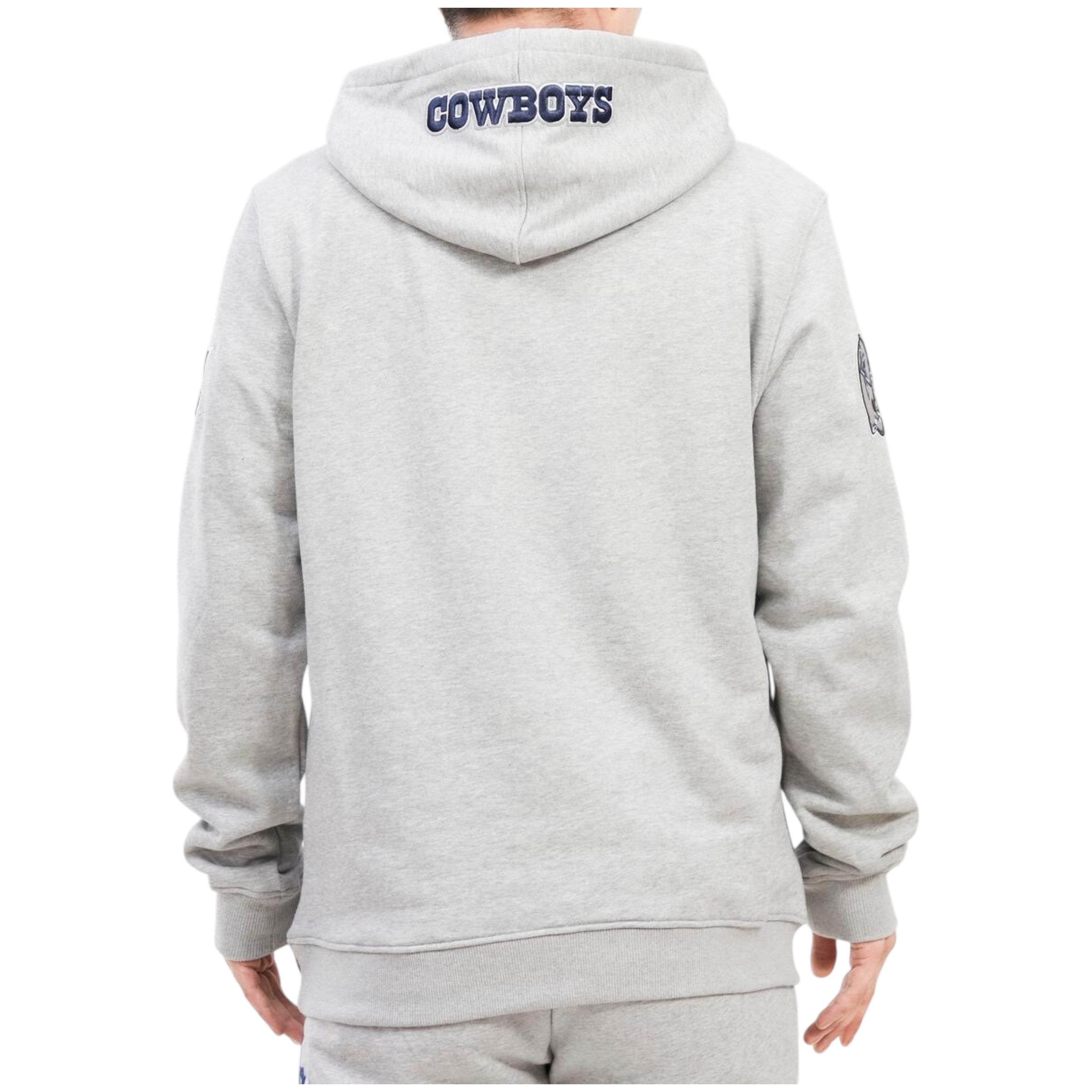 Dallas Cowboys Old English Pullover Hoodie In Grey
