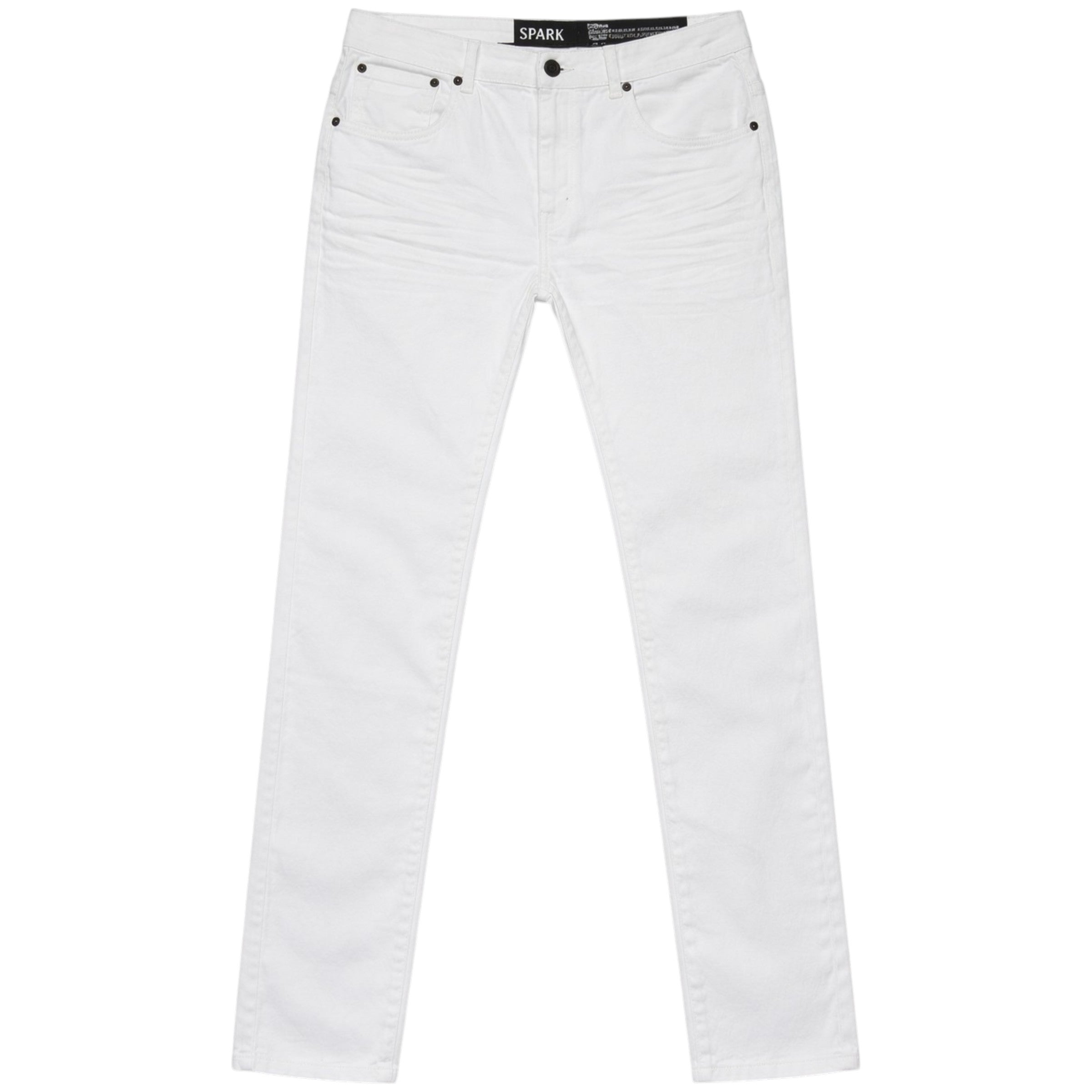 Skinny Fit Plain Stretch Denim In White