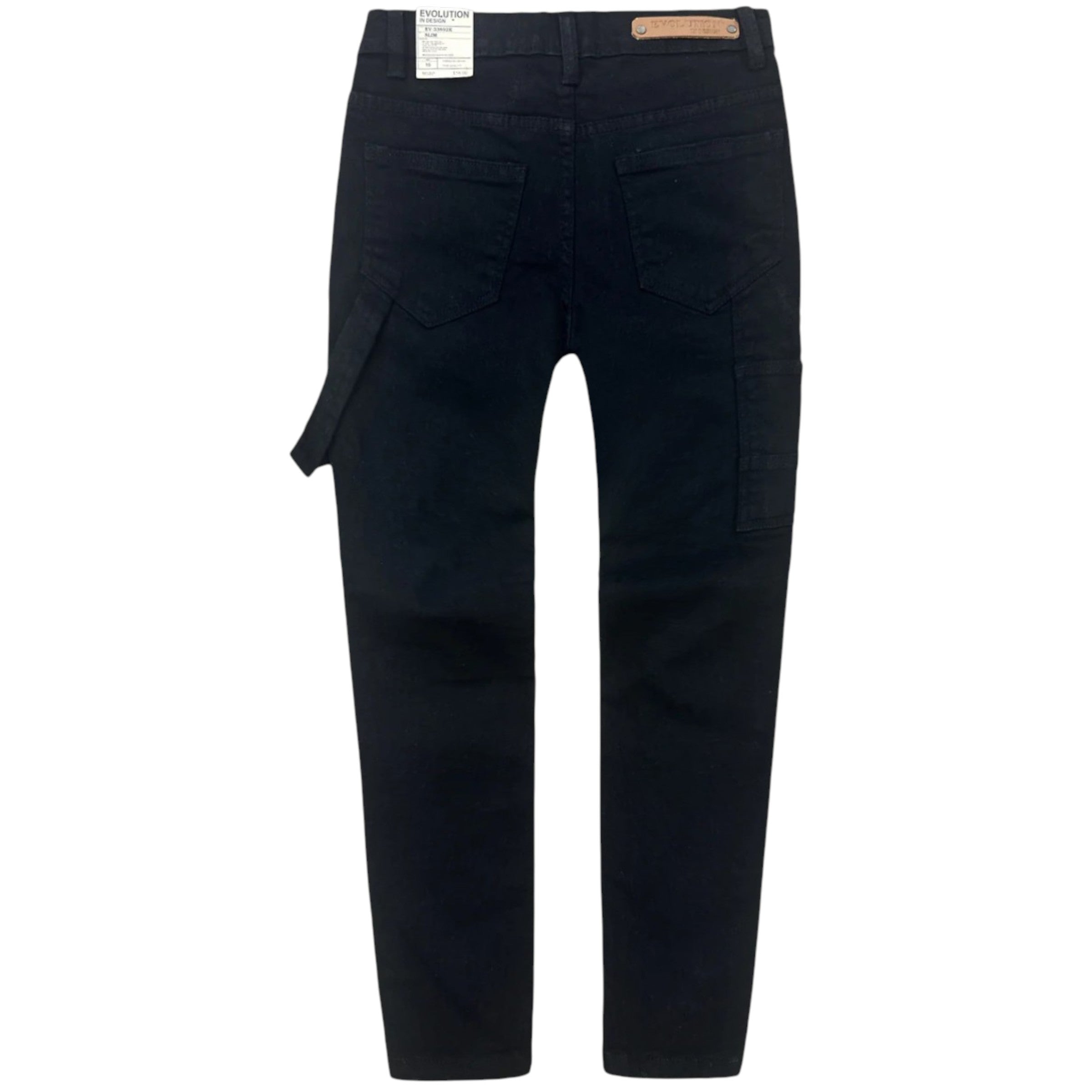Kids Slim Fit Worked Up Denim In Jet Black