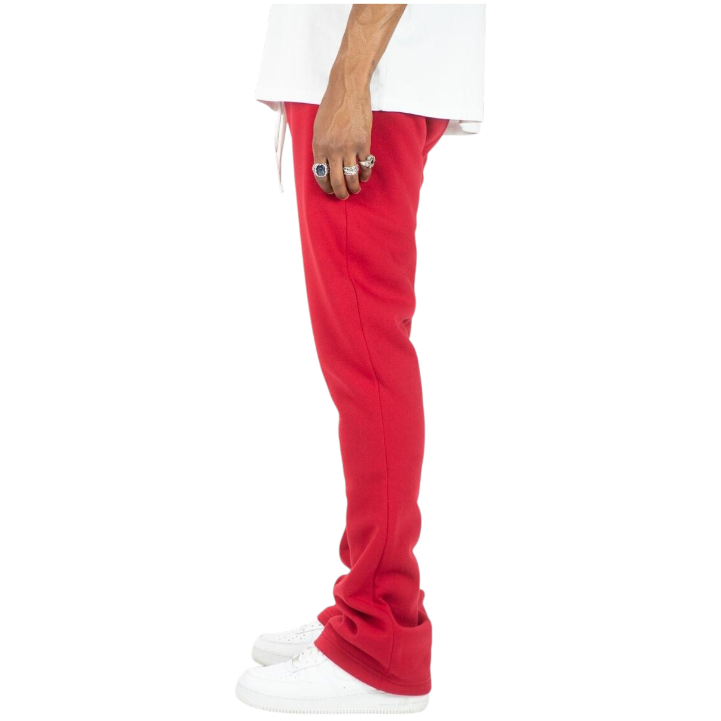 Men's Essential Stacked Sweatpants in Red