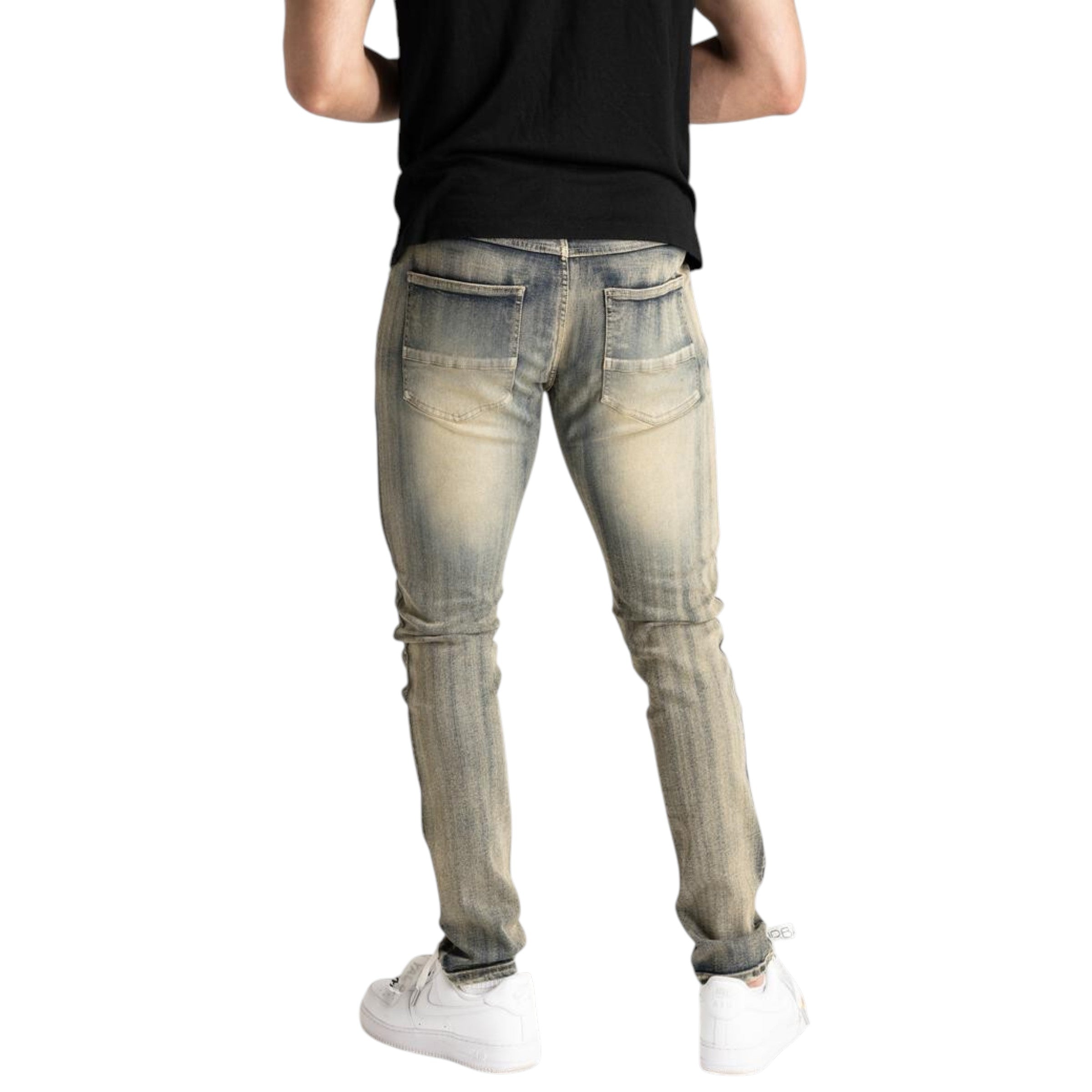 Men's Slim Fit Basic Stretch Denim In Dark Indigo