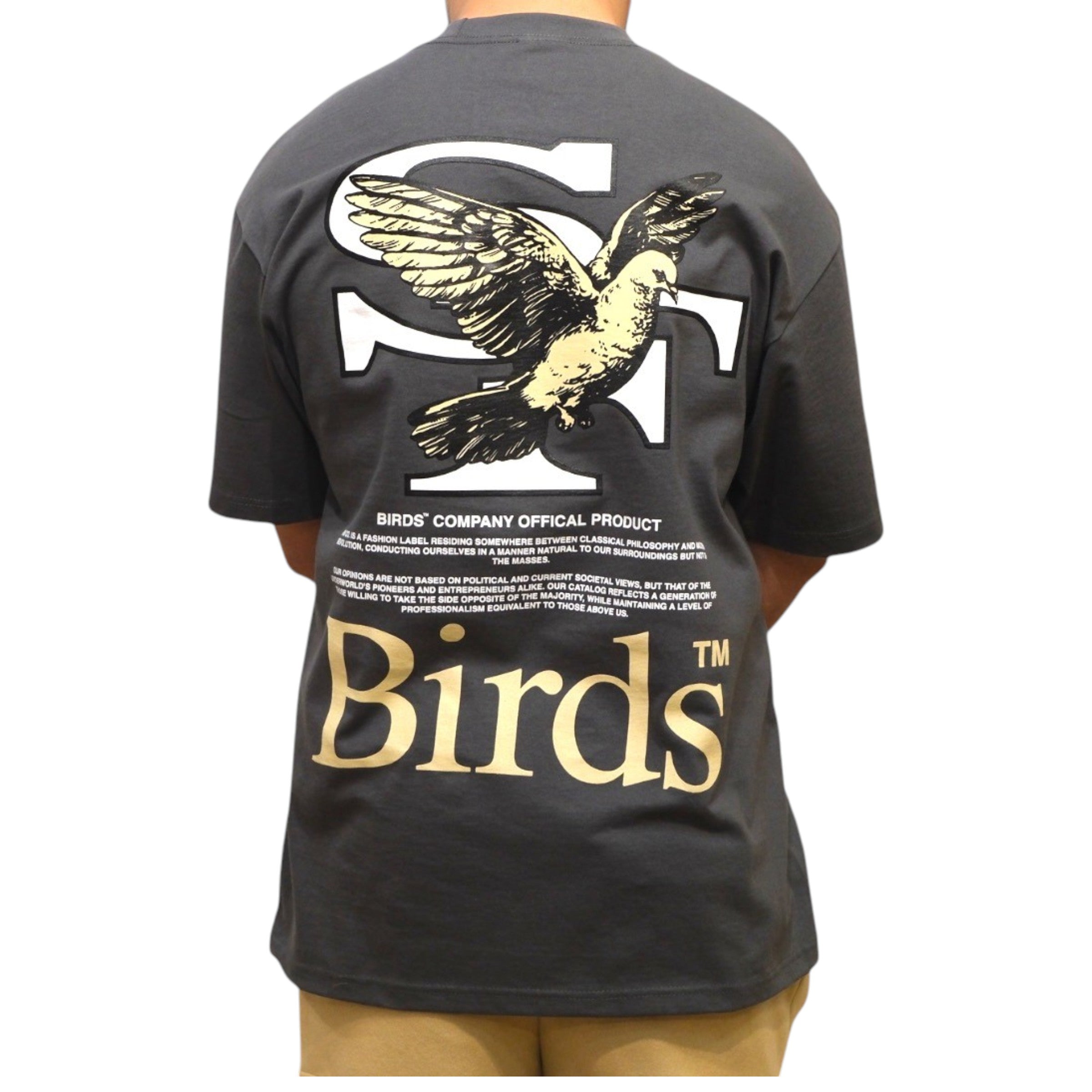 Niner Premium  Oversized Tee In Charcoal
