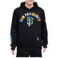San Francisco Giants Washed Neon Logo Pullover Hoodie In Black