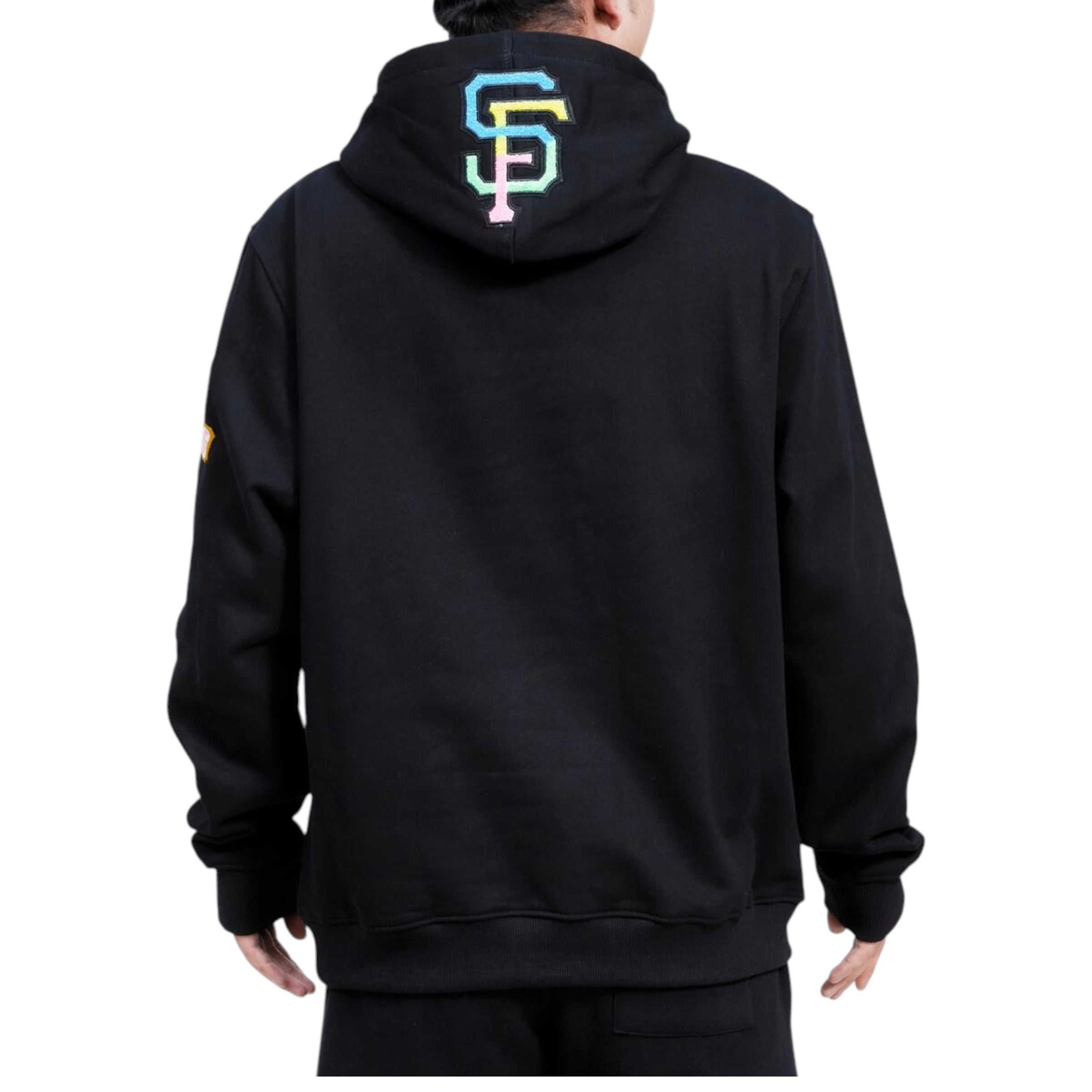 San Francisco Giants Washed Neon Logo Pullover Hoodie In Black