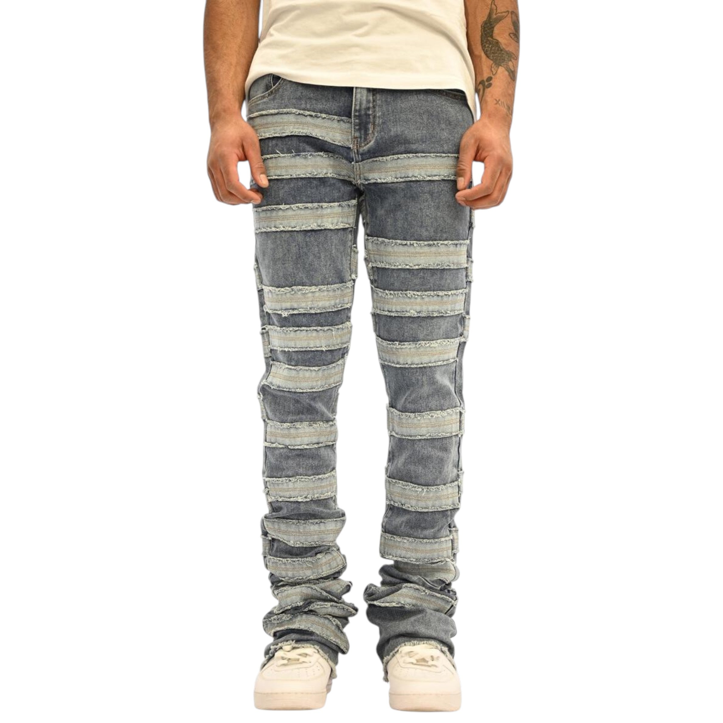 Men's Kill Joy Super Stacked Flares Denim In Indigo Wash