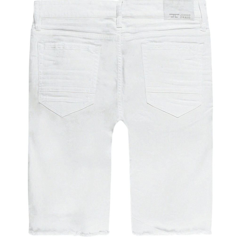 Men's Wildwood Twill Denim Shorts In White
