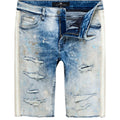 Sparta Striped Denim Shorts In Mojave