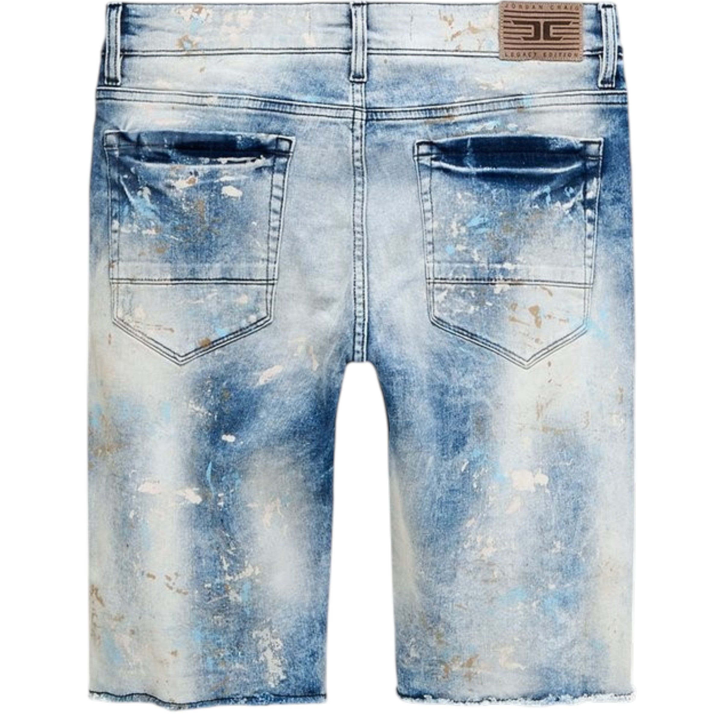 Sparta Striped Denim Shorts In Mojave