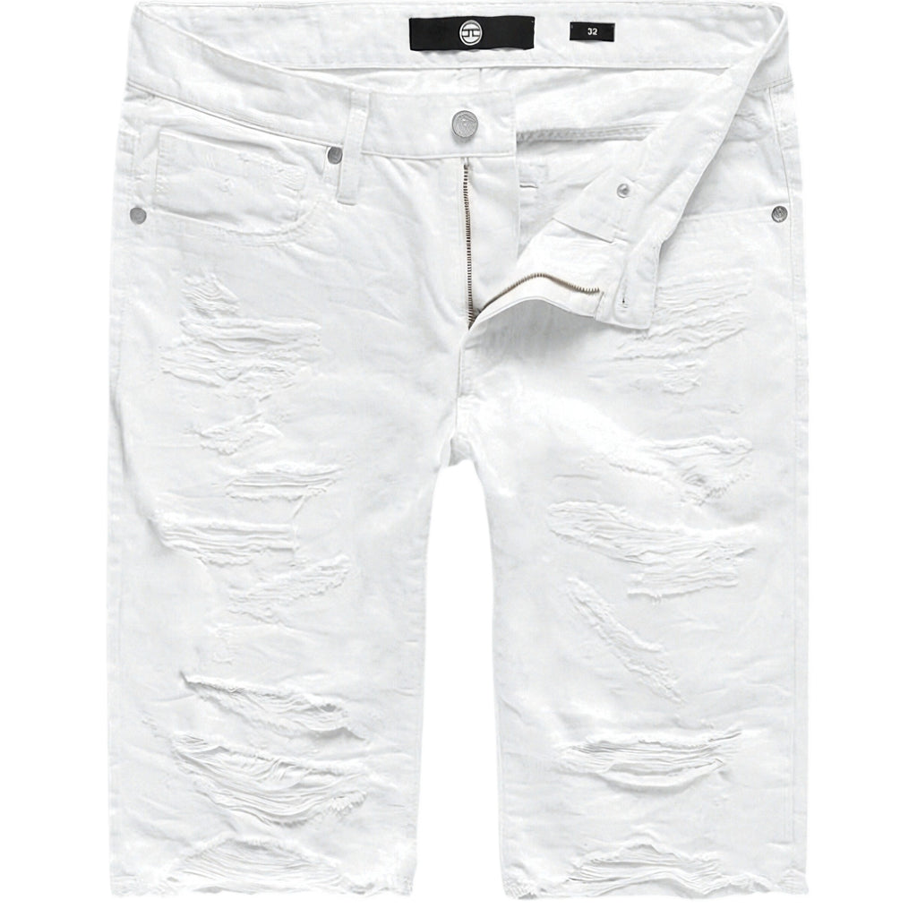 Men's Belmar Twill Denim Shorts In White