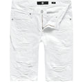 Men's Belmar Twill Denim Shorts In White